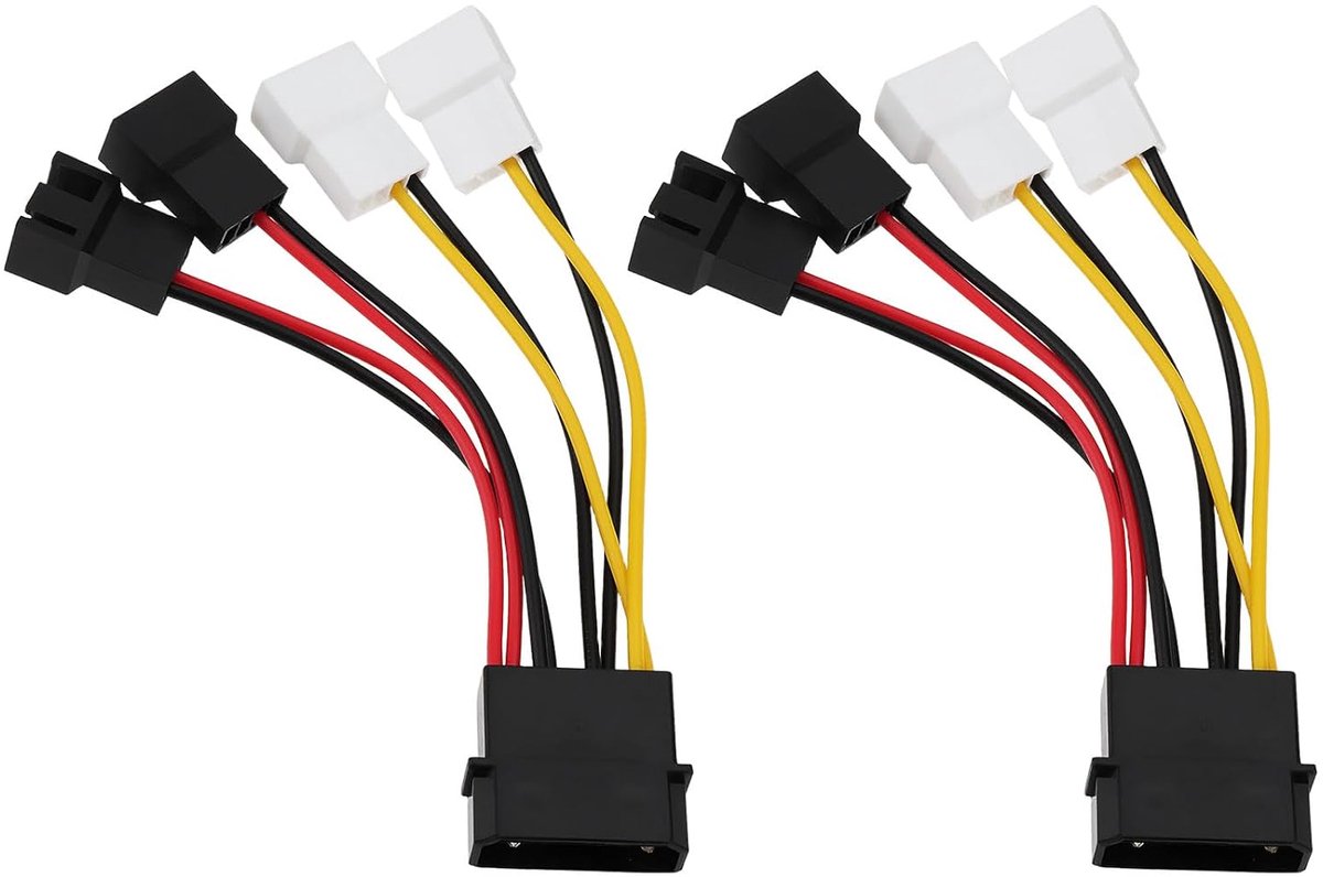 2 STKS 4Pin Molex naar 3Pin fan Power Kabel Adapter Lengte 10 cm Compatibel met CPU PC Case Fan