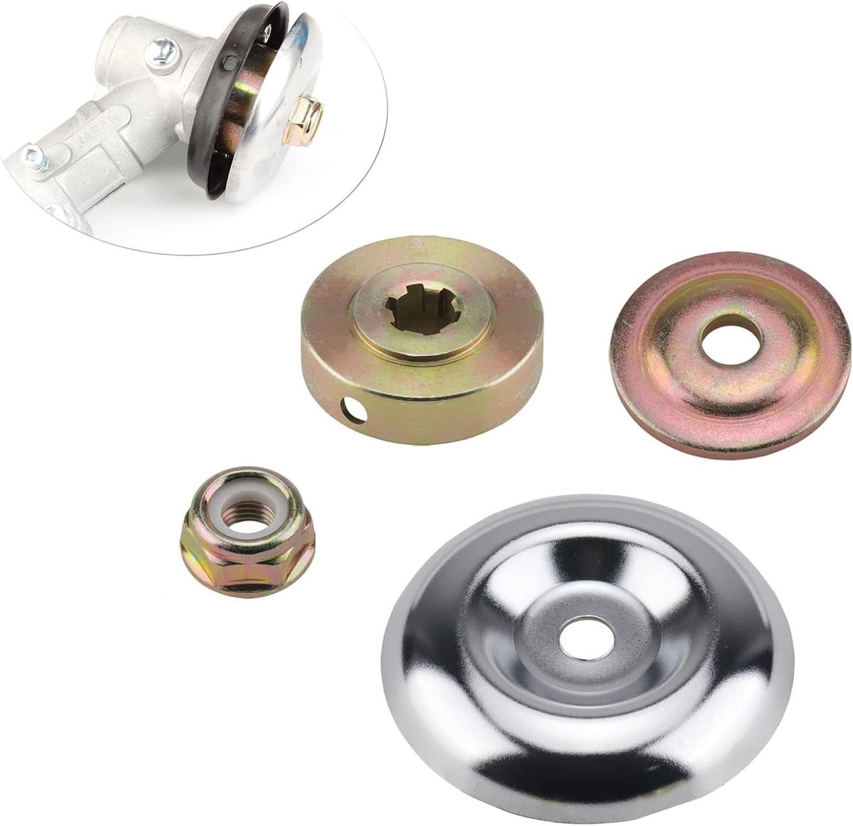 Messen Trimmer Adapter Kit Grasmaaier Metalen Gear Blade Moer Tuin Machine Grasmaaier Blade Adapter Kit