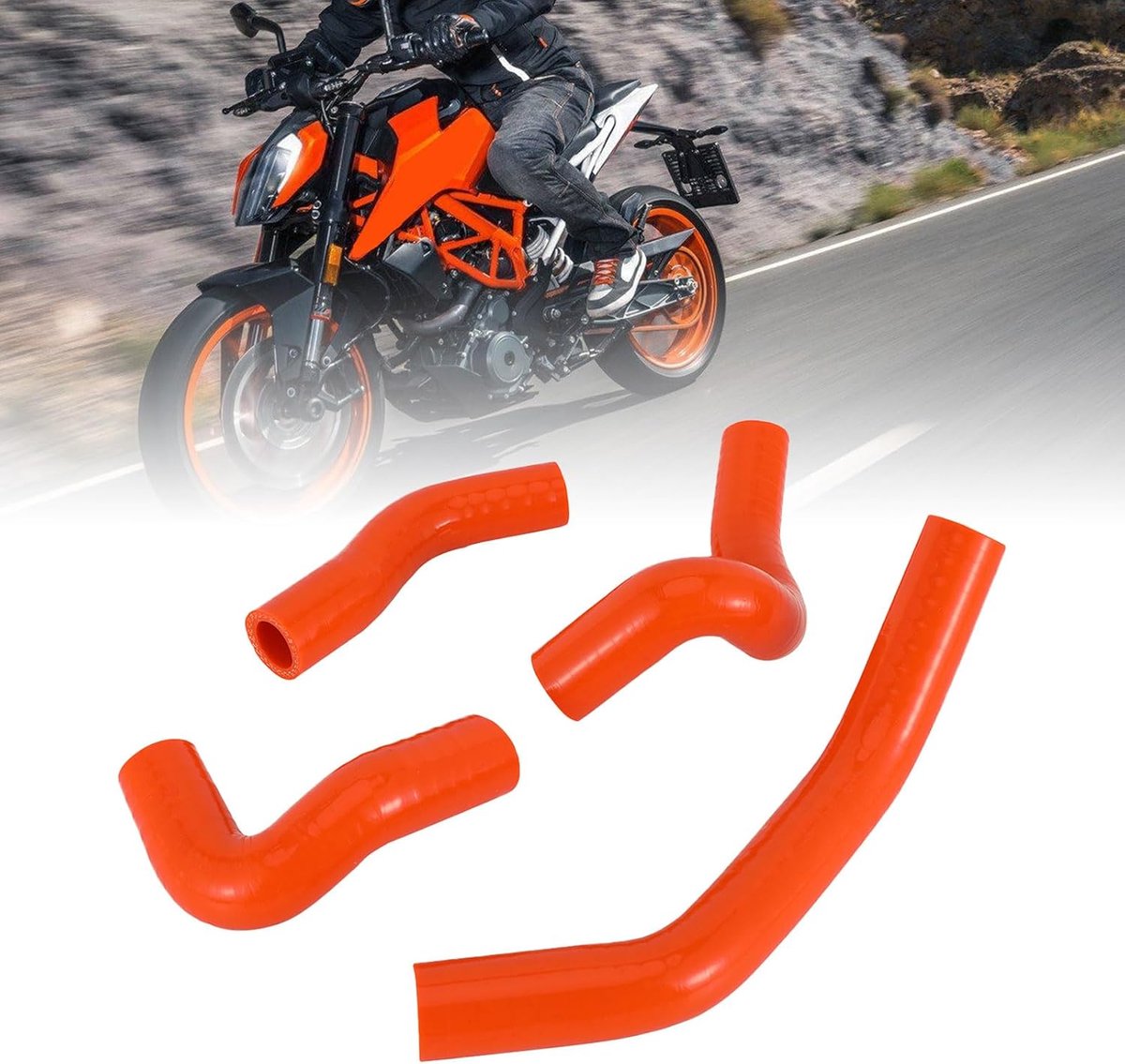 Koelvloeistofslang en radiatorslang voor KTM Duke 390, motorkoelsysteem | Geschikt voor KTM Duke 390, koelvloeistof- en radiatorslang, onderdeel van motorkoelsysteem, voor radiatoronderhoud