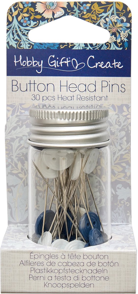 Hobby Gift Create: Hitte bestendige Spelden met knopen in pot: 30 stuks
