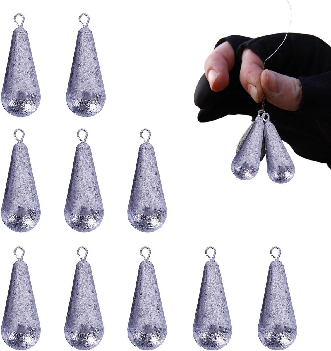 Loodgewichten – 10 lood met druppelvormige lood | 360 graden draaiapparaat, multifunctionele accessoires voor AGU