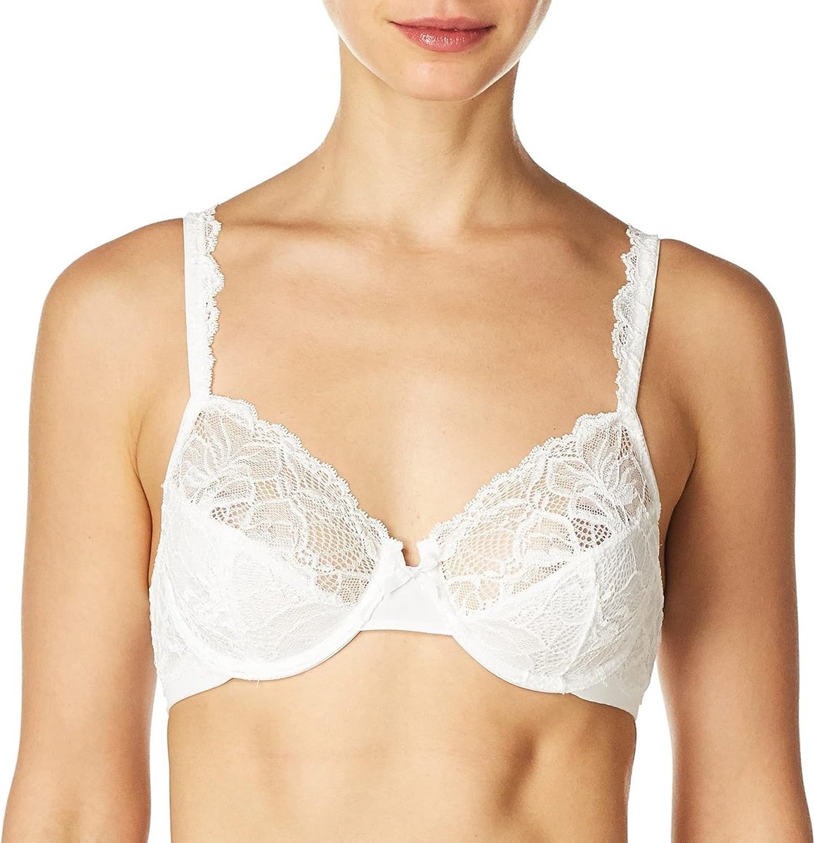 Desire Lace beugelbeha zonder schuim, ondoorzichtig, Wit/Weelderige Tuin, 90C