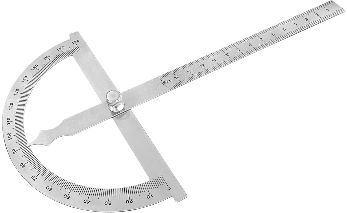 Digitale hoekgradenboog 150 mm - roestvrij staal - hoekmeter met arm - ideaal voor houtbewerking - SnelShoppen