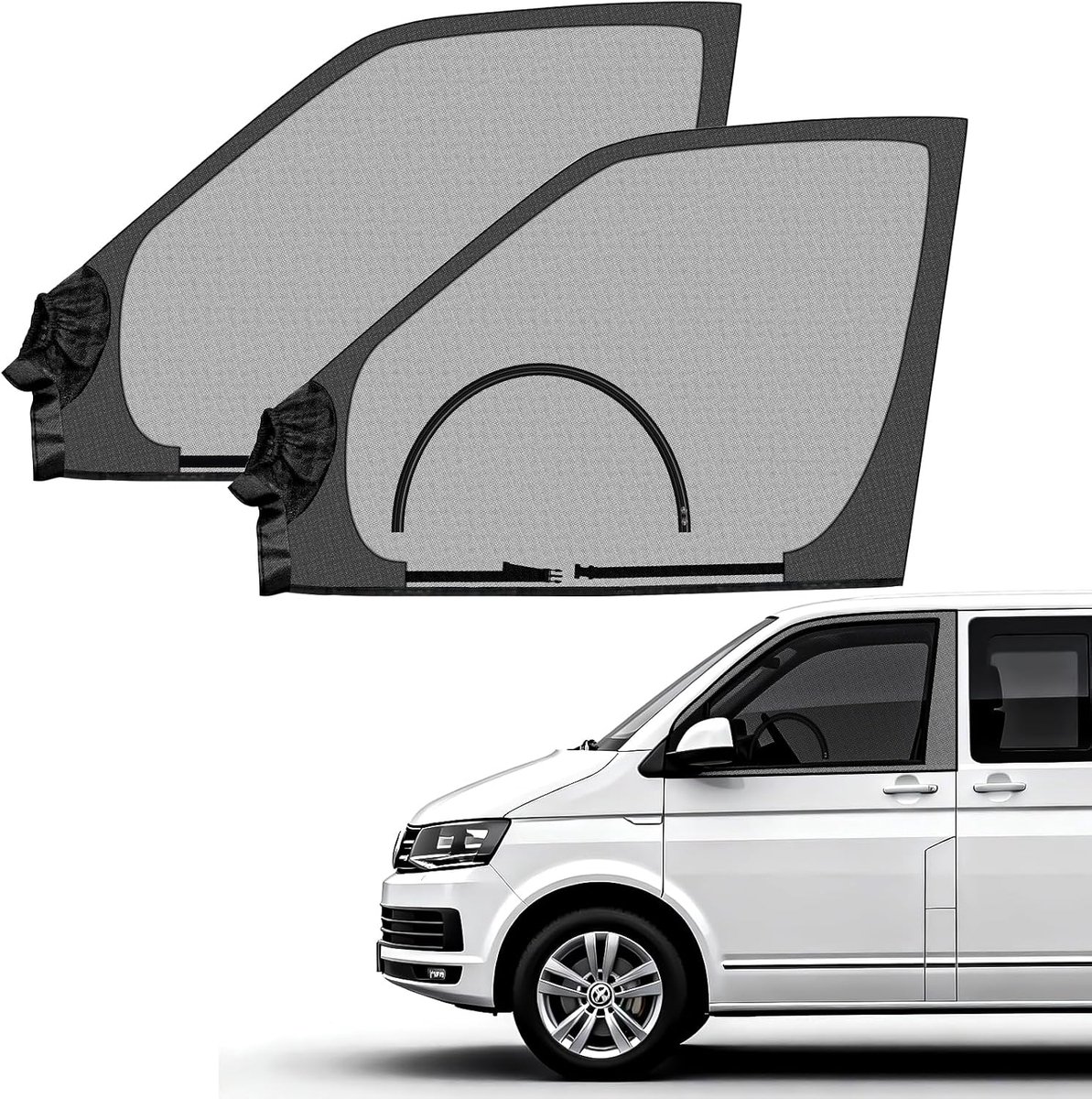 Muggennet voor VW T5 zijraam - Insectennet met rits - 100% insectdicht - Ideaal voor kamperen - ShopVlot