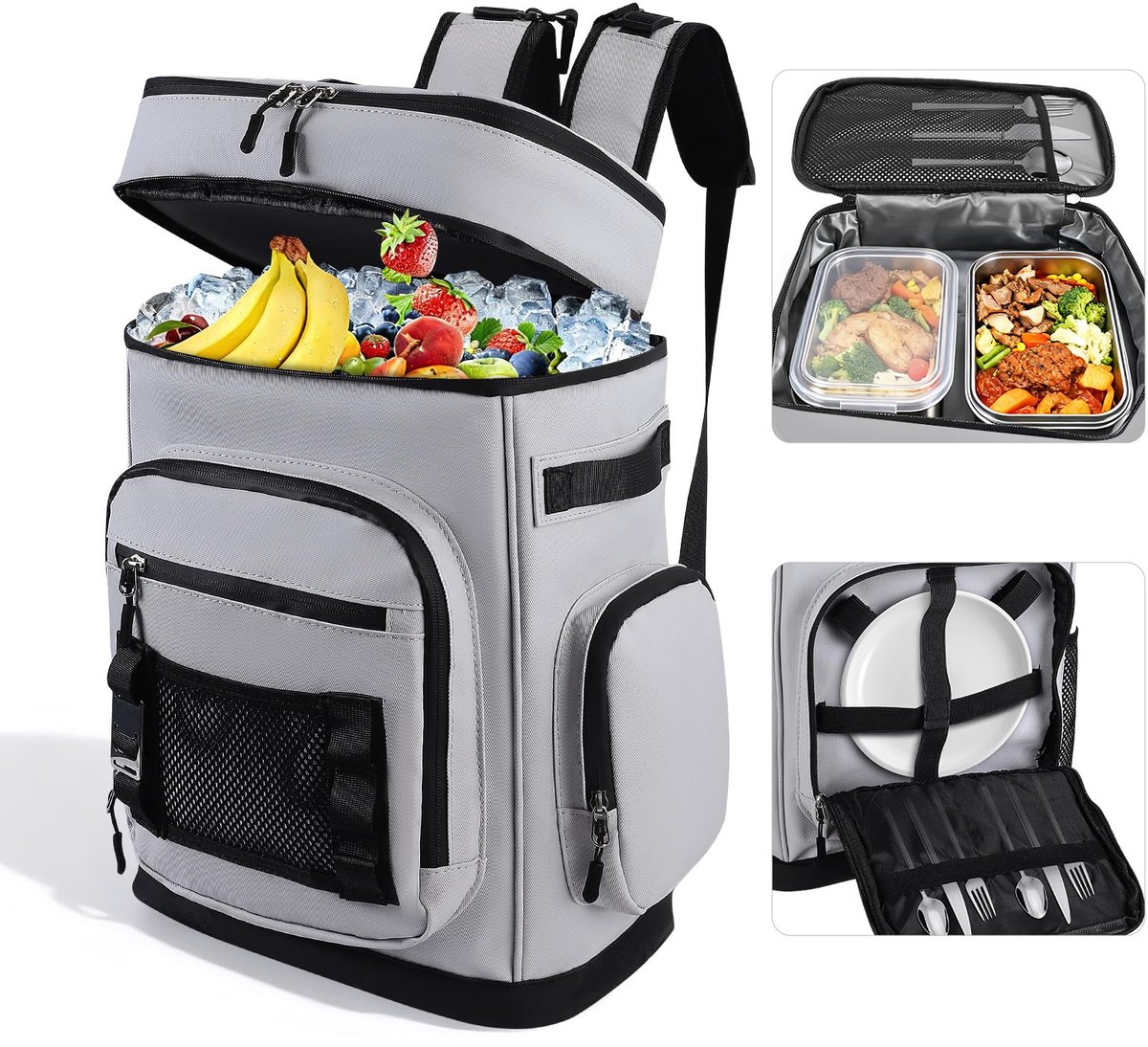 Koelrugzak 30 l - grote geïsoleerde koeltas - lekvrij en waterdicht - ideaal voor camping en picknick - ShopVlot