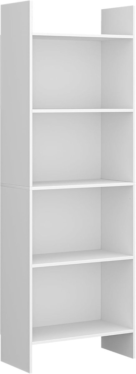 Hzuaneri 5-laags boekenplanken en boekenkasten,opbergplanken,140 cm,Wit
