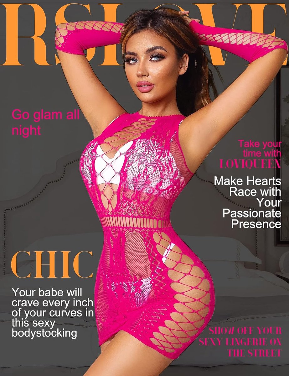Bodystocking vrouwen sexy outfit met handschoenen - visnet materiaal - verleidelijke look - ShopVlot