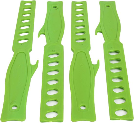 Verfroerder Mengstaven - Plastic Mixers - Verf Mengen - Ingebouwde Blikopener - 10 stuks - Groen — afbeelding 3