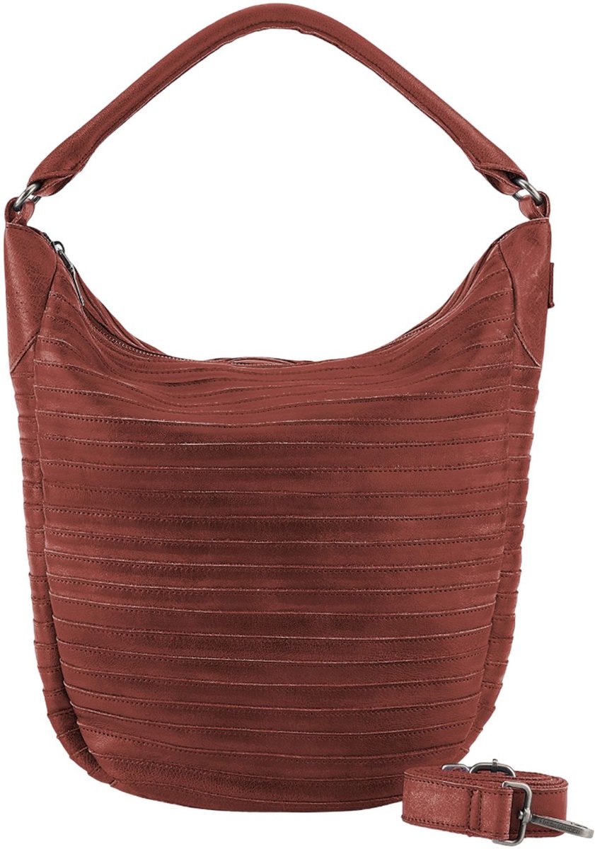 FREDsBRUDER Leren schoudertas Gürteltier Deep Sandalwood rood