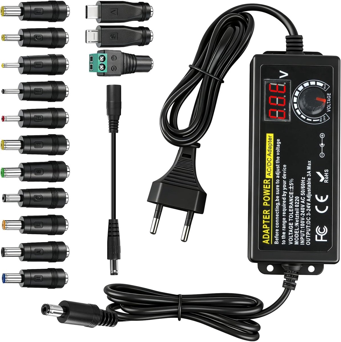 3 A, 72 W, universele netadapter - ShopVlot