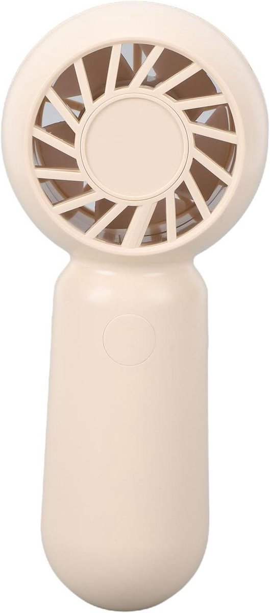 Oplaadbare Ventilator - Draagbare Mini Fan - Persoonlijke Verkoeling - Verborgen Bladen - Compact Formaat - Beige