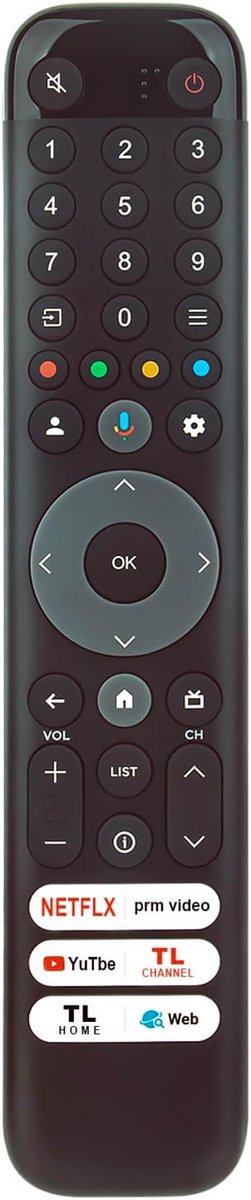 ALLIMITY RC833 GUB1 Voice Remote Control Compatible With TCL 4K UHD TV 55P655 65C845 55C745 75C745 65C745 43LC645 - ShopVlot