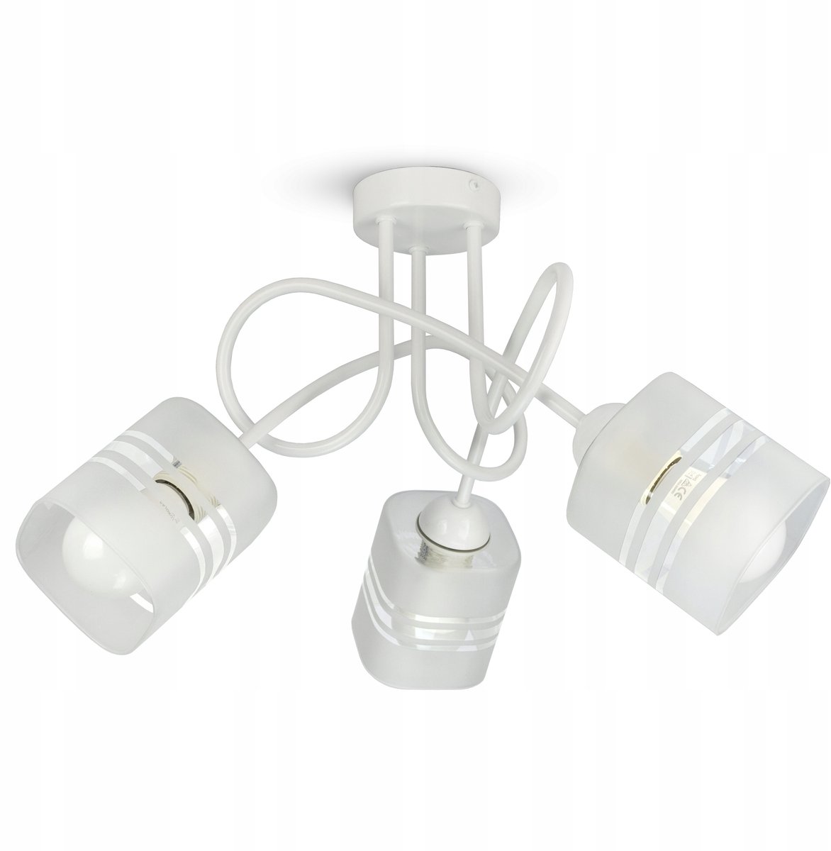 Merkloze Hanglamp Klassiek Wit Mat Glas 3xE27