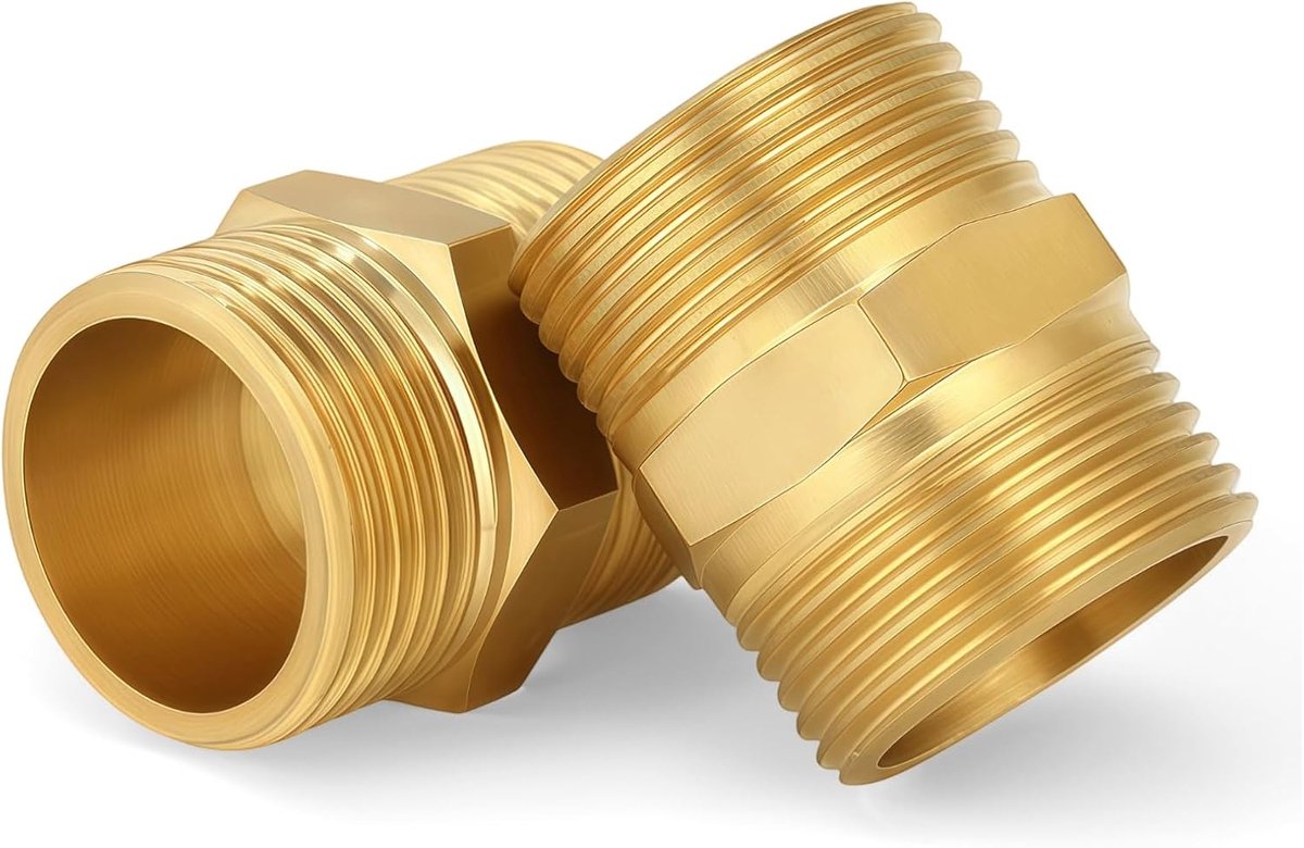 Dubbelnippel 3/4 inch - Messing - Hexagonaal - Geschikt voor drinkwater - SnelShoppen