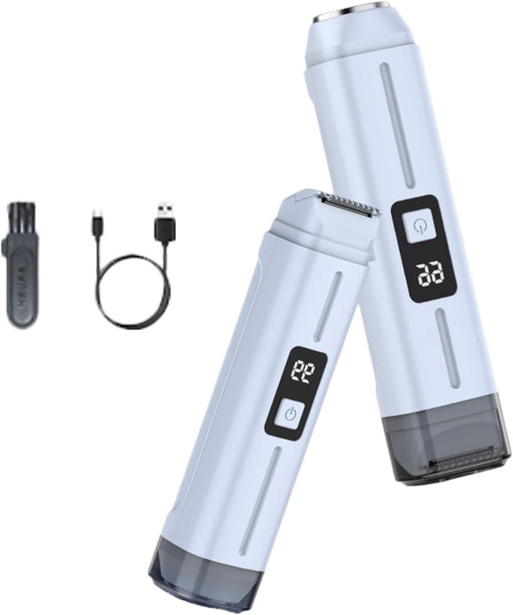 Oplaadbare Body Shaver - Elektrische Ontharingsapparaat - Glad Scheren - Dubbel Hoofd - Niet gespecificeerd - Blauw