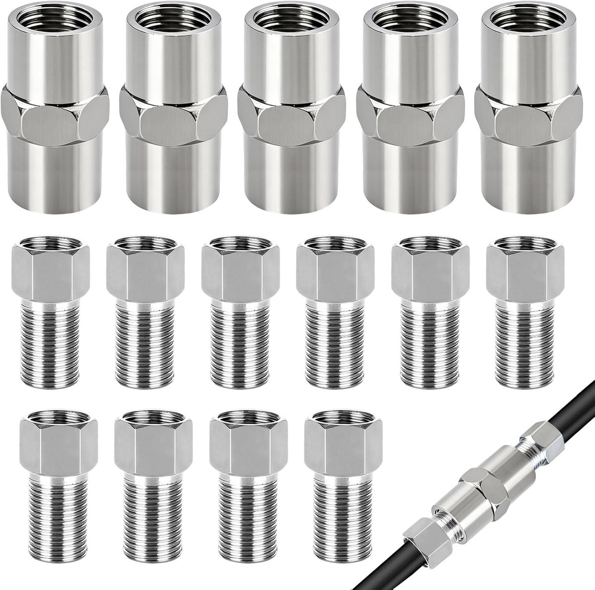 Schroefverbinding M10x1 - 10x schroefverbindingen - 5 connectoren - ideaal voor remleidingen - SnelShoppen