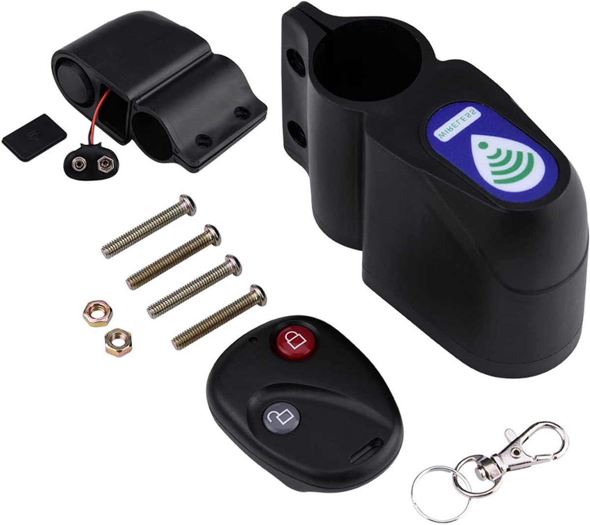 Fiets Alarm Slot - Alarm Fietsen - Fiets Beveiligen - Trillingsgevoelig - 10 Meter Bereik - Zwart