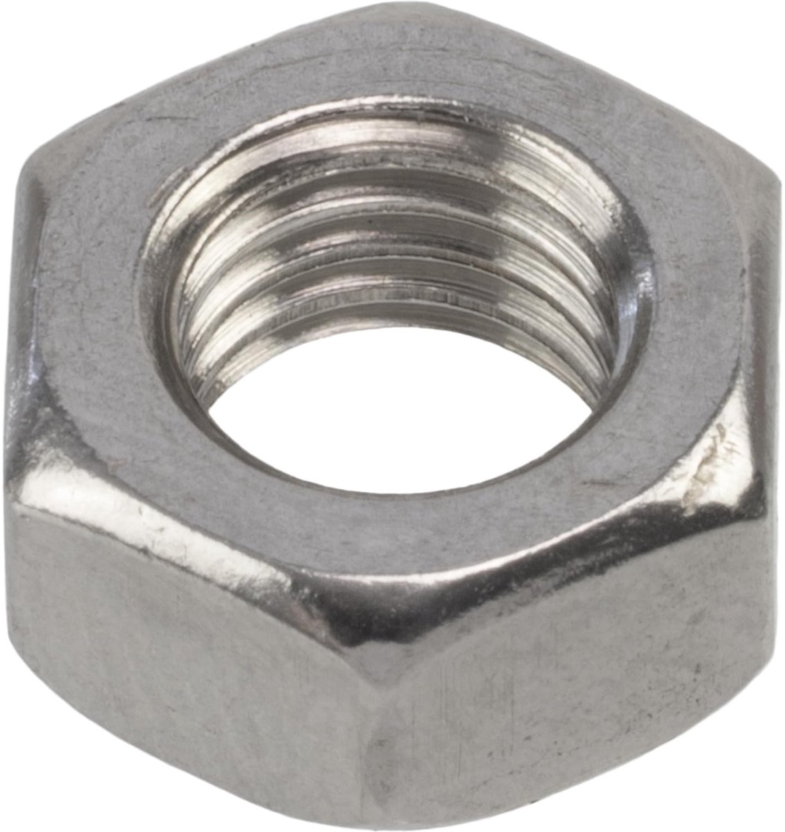 Hexagon moeren M7x1 mm - roestvrij staal - zilver - ideaal voor DIY projecten - SnelShoppen