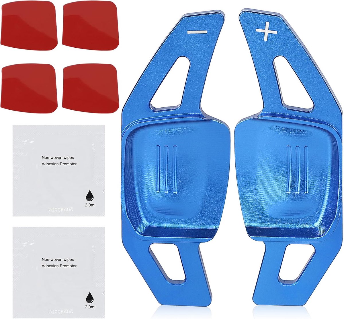 SnelShoppen - Gear Paddle Extension Stuurwiel Schakel Paddle Uitbreiding Aluminium Voor Volkswagen Blauw - Compatibel Met Tiguan, Golf 8, CC, Touran