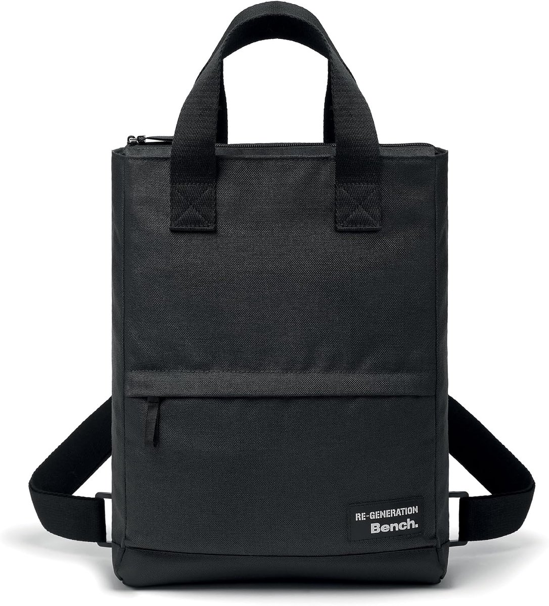 Tote Bag met Laptopcompartiment 27,5 x 38 cm - Eco-vriendelijk Zwart Canvas - Stijlvol Unisex Ontwerp - SnelShoppen