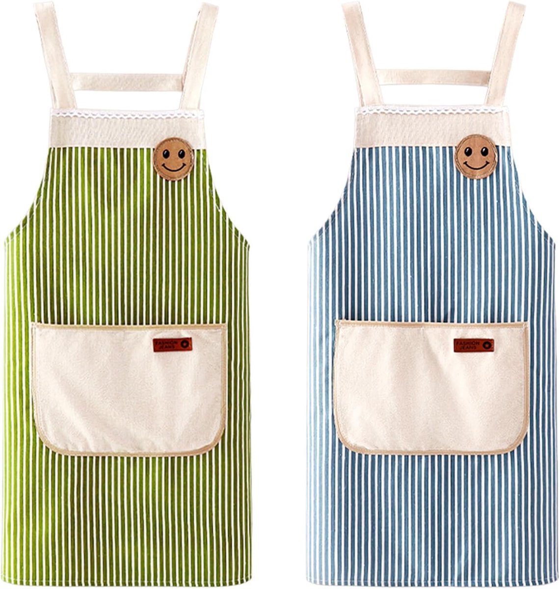 Kookschort 2Pcs - Verstelbaar - Met zakken - Ideaal voor BBQ en restaurant - SnelShoppen