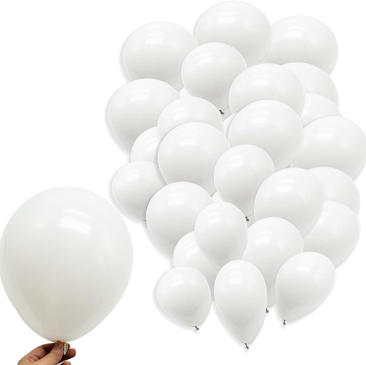 Latex Ballonnen 10 Inch - Witte Ballonnen - 100 Stuks - Perfect voor Feestdecoraties - ShopVlot
