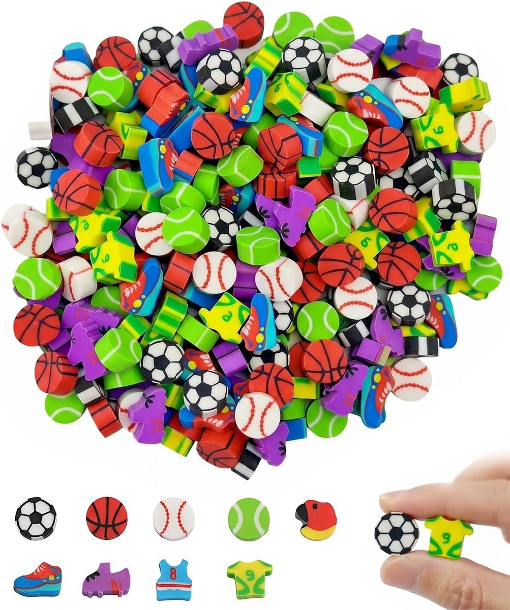 Mini gum sportvoetbal 50 stuks - kleurrijk - veilig rubber - perfect voor verjaardagsfeestjes - ShopVlot