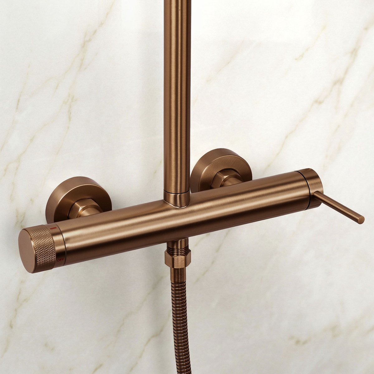 Rea - Doucheset Foss Clif Brush Copper - 33 x 9 x 131 cm