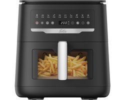 Solis Airfryer Uno - 7L Inhoud - Heteluchtfriteuse met Kijkvenster en Onderwarmte - 10 Programma's - 2200 W - PFAS-vrij - Zwart