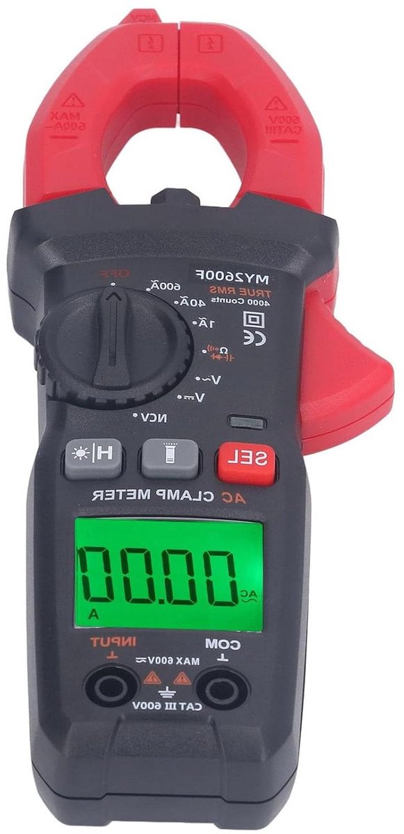 Digitale Stroomtang - AC DC Tester - Elektrische Metingen - Automatisch Bereik - 4000 Tellingen - Zwart