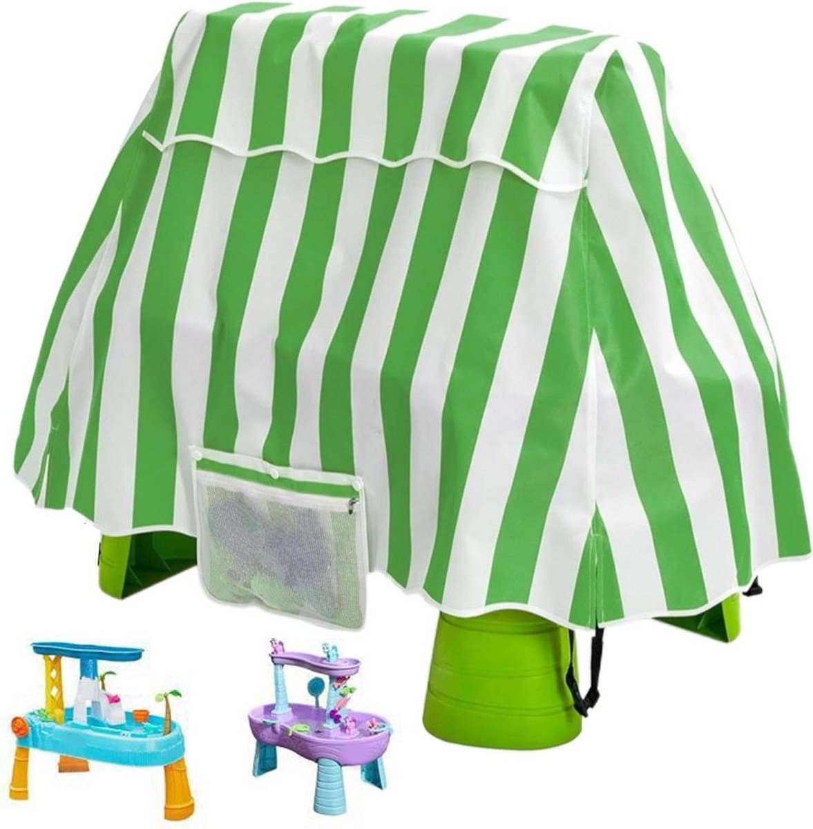 Water Tafelhoes - Afdekhoes Watertafel - Buitenspelen Beschermen - Hygiënische Speelruimte - 94x56x65cm - Groen