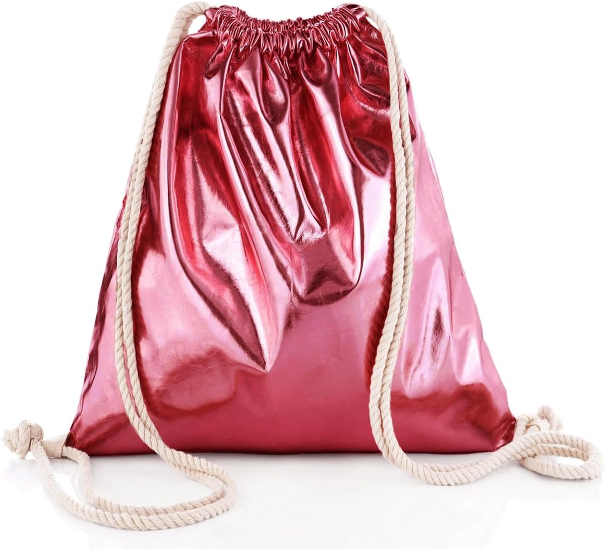 Gymtas, rugzak, gymtas, jute tas, sporttas in verschillende kleuren en designs, lila, Eén maat
