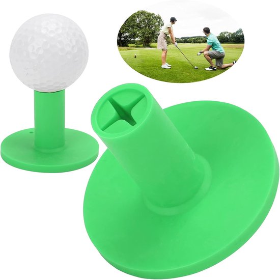 Tees, Golf Tees Houder voor driving range matten Stevige en brede basis rubber materialen voor golfbanen(green) — afbeelding 4