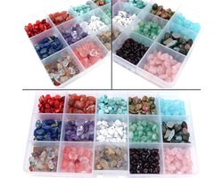 15 Kinds Beads Natural Chips Irregular Color Assorted Box Set Loose Beads 4~8mm Crystal Energy Stone Healing for Jewelry Making