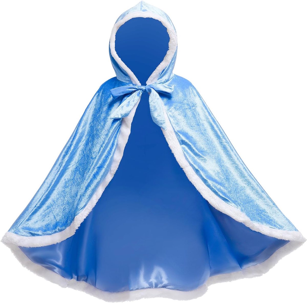 Hooded Manchet Cape Mid Lengte Prinses Mantel Fluwelen Meisjes Halloween Carnaval Kerst Maskerade Kostuum