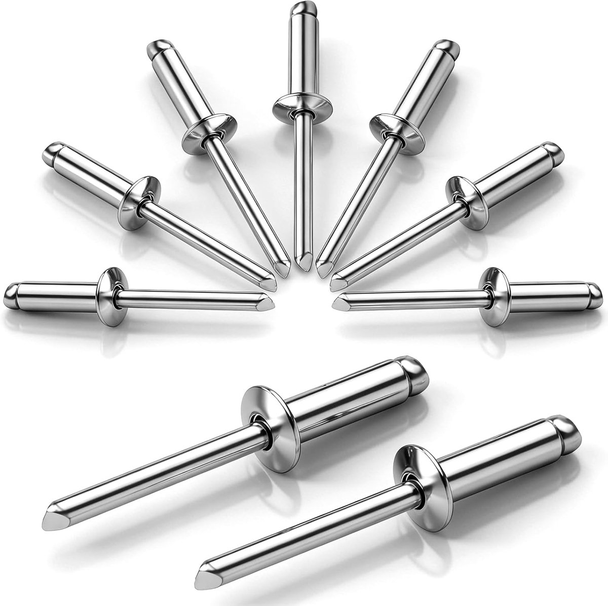 100 stuks 304 roestvrijstalen klinknagel blinde popklinknagels (4 mm x 12 mm)