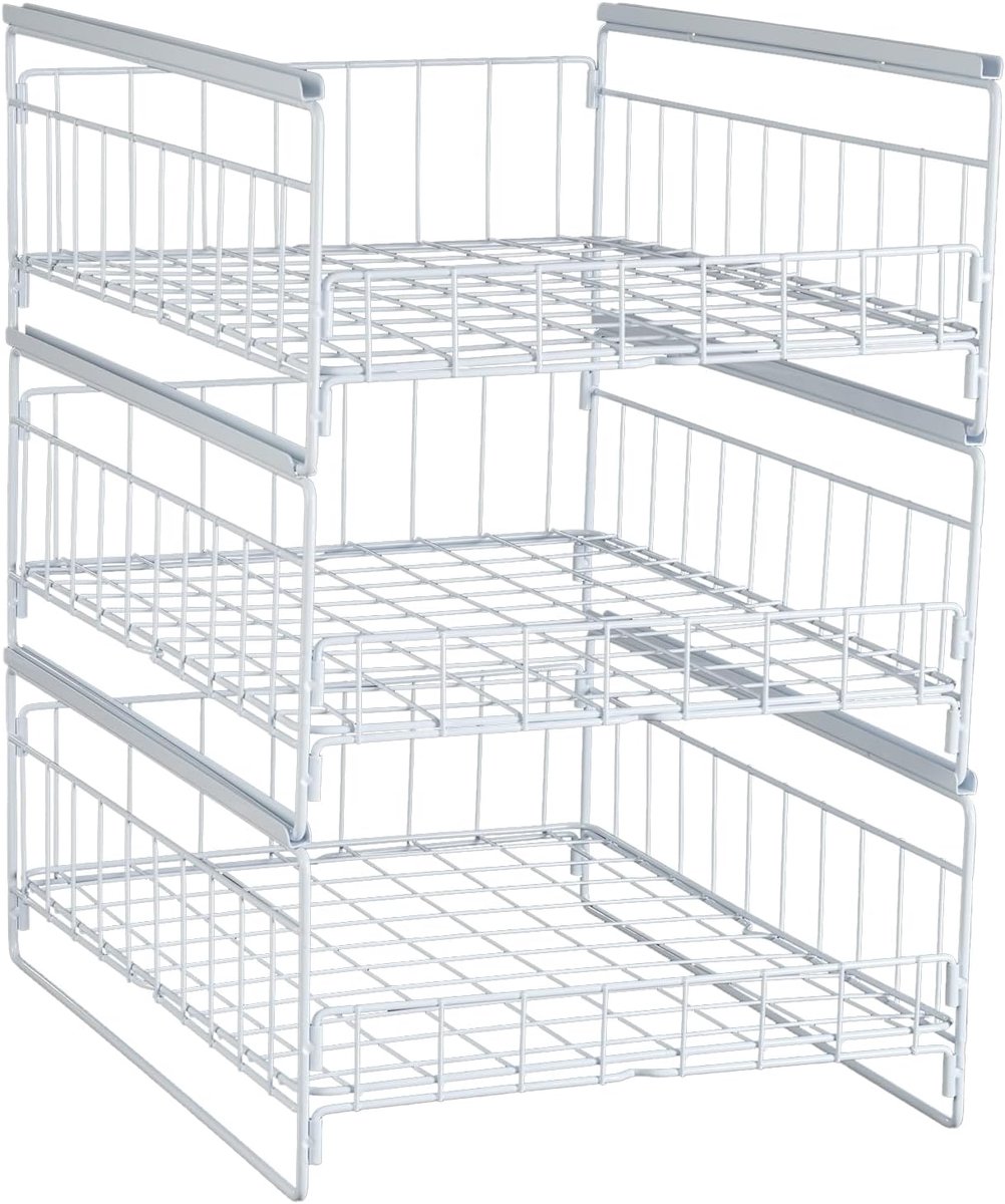 Keukenlade, telescopische lade, 3 etages, slaapkamerlade, organizer, keukenkast, onderkastrek, uittrekbaar voor kasten