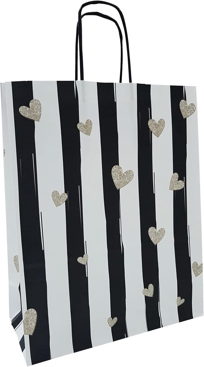 Papieren draagtas 18x8x22cm - Kraftpapier - Met gedraaide handvatten - Ideaal voor cadeaus - SnelShoppen