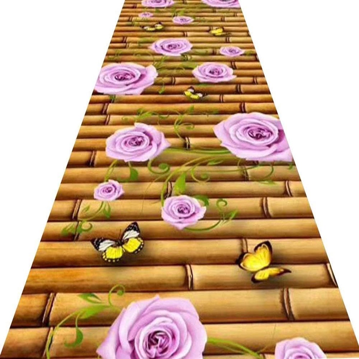 Lange loper tapijten voor hal gebied tapijten corridor tapijt 3D Stereoscopische bamboe ontwerp slijtvast moderne dikte 6 mm, aangepaste grootte