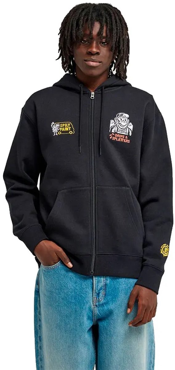 Element X Timber Monkey Sweatshirt Met Rits Zwart M Man