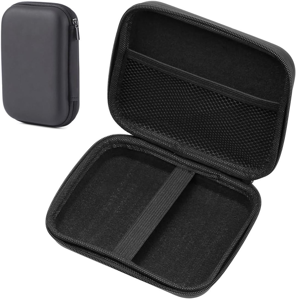 Schijf tas harde schijf case HDD Case, robuuste & schokbestendige tas hoes voor draagbare SSD externe harde schijf, harde reizen draagtas case (zwart)