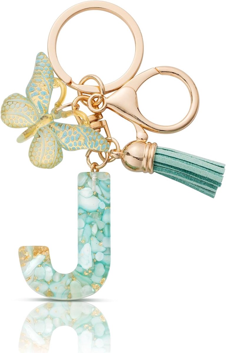 Sleutelhanger met Letter Alphabet Vrouwen Begin Letters Geschenken Dames