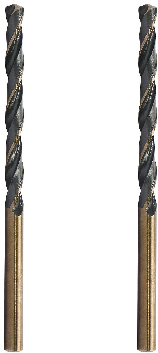 7 mm gereduceerde schacht twist boren hoge snelheid staal HSS 4341 voor ijzer/koper/kunststof/aluminium platen/metalen materialen, ronde schacht, dubbele rand, 2 stuks