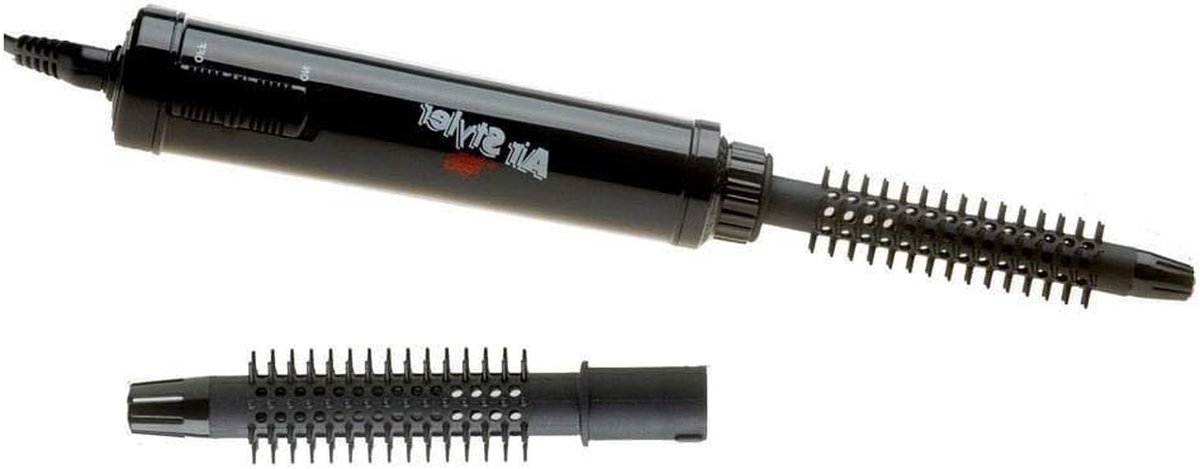 Luchtstyler Duo - Hete Lucht Borstel - Haar Stylen - Twee Opzetborstels - 13mm en 18mm - Zwart
