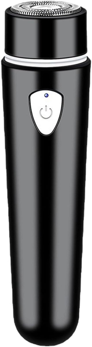 Mini Baardtrimmer - Draadloze Tondeuse - Gezichtsverzorging - 360 Graden Roterende Messen - 12 x 8 x 4 cm - Zwart