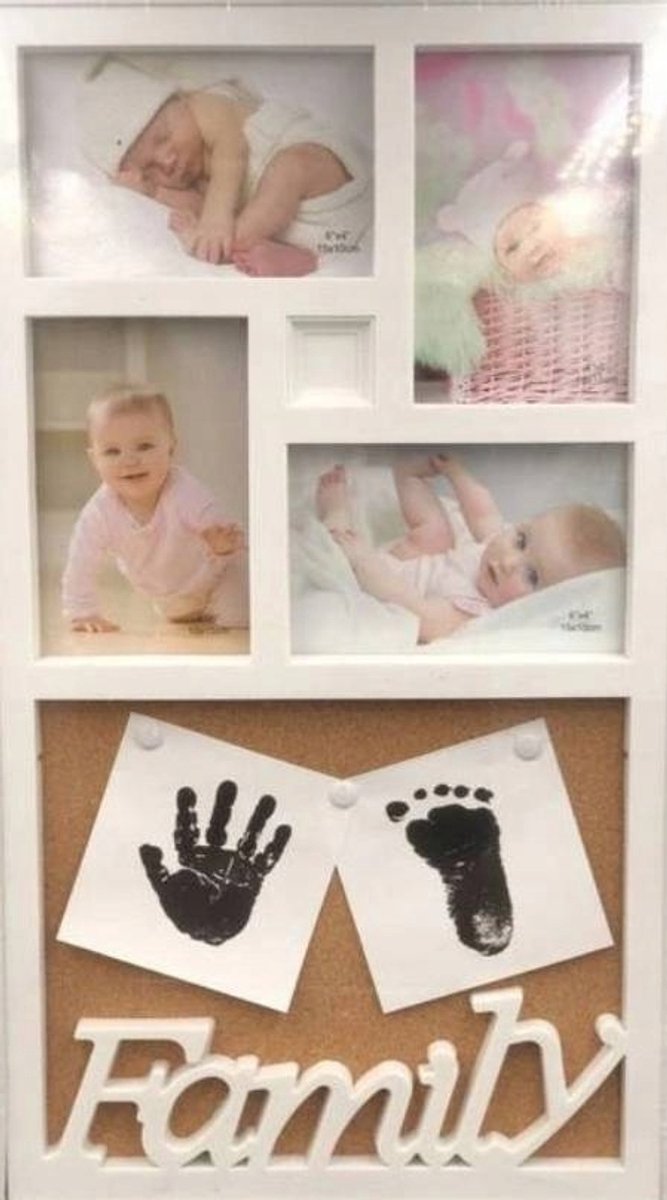 Wit Gedenkramen voor Hand- en Voetafdrukken, Familie Foto's