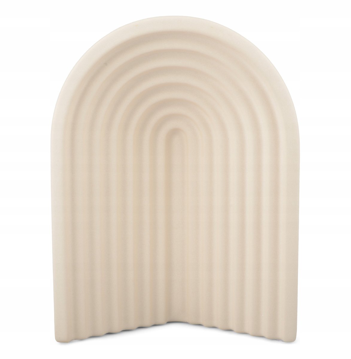 Vaas van beige keramiek Regenboog 16x8cm - Stijlvolle decoratie