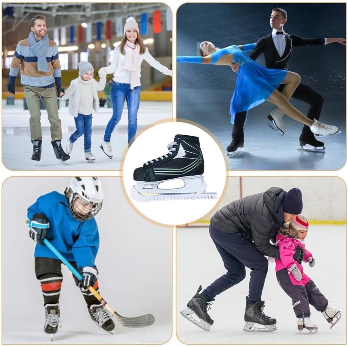 Ijshockeybeschermhoes - Messing patroon - Bescherming voor ijshockeyschaatsen - Ideaal voor opslag - ShopVlot