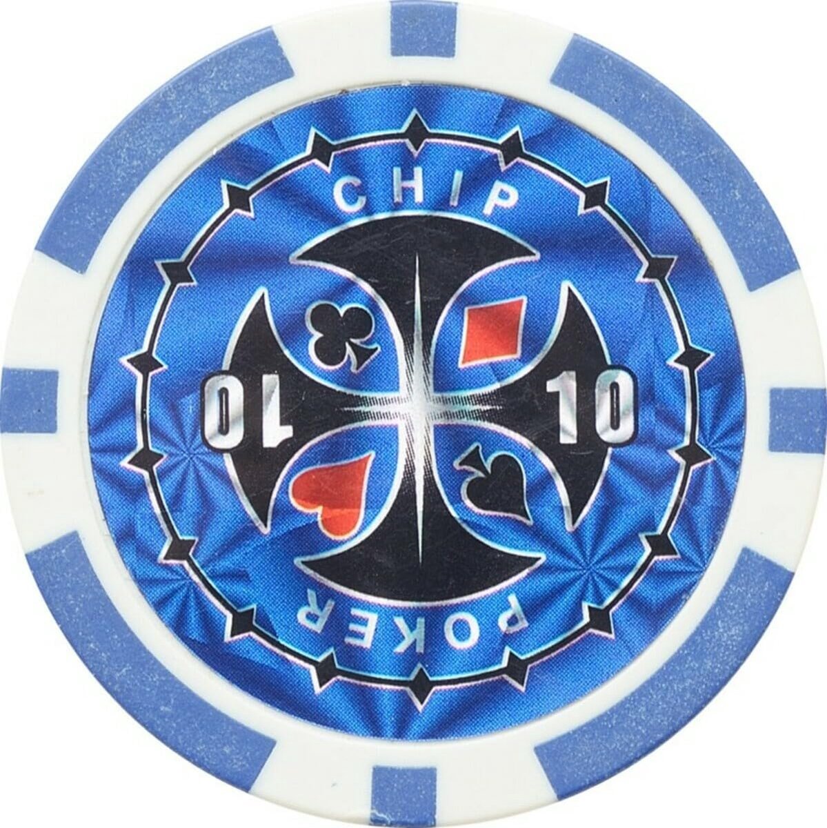 Pokerchips 11,5g - Blauw - Waarde 10 - Perfect voor pokerspellen - ShopVlot