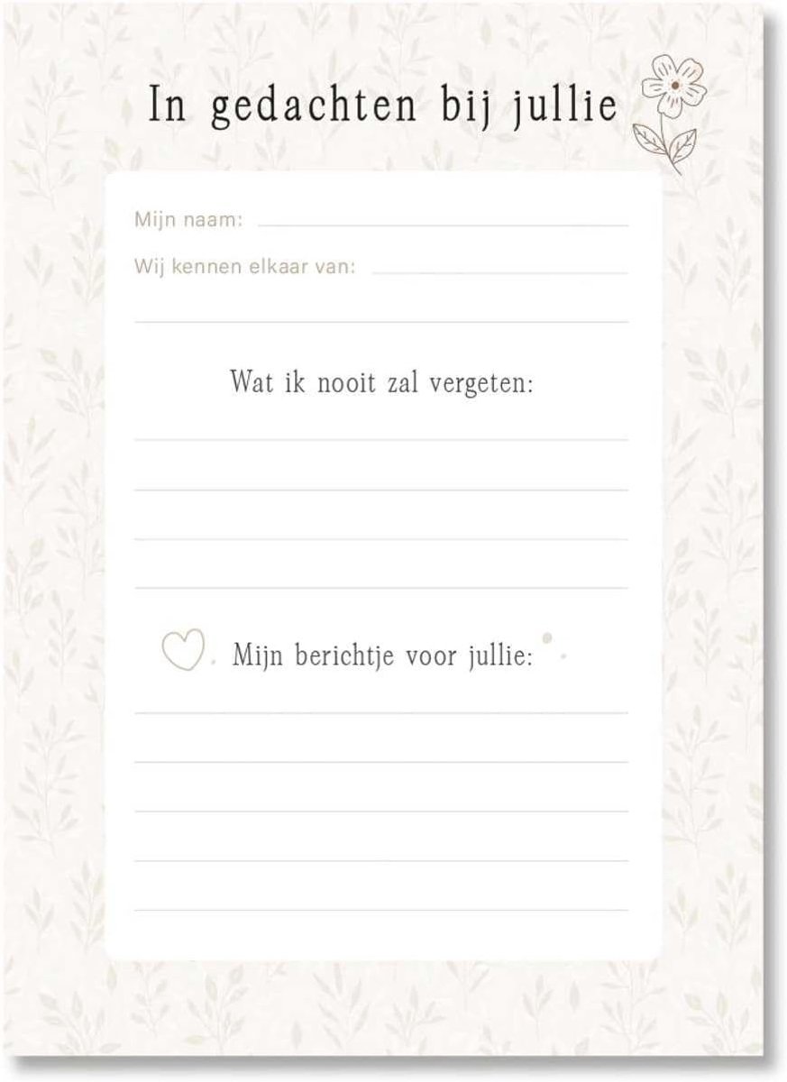 herinneringskaarten condoleren - 35 stuks - vulkaarten voor afscheid - deel mooie herinneringen - ShopVlot